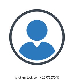 profile vector glyph color icon 