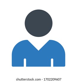 profile vector glyph color icon 