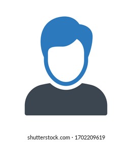 profile vector glyph color icon 