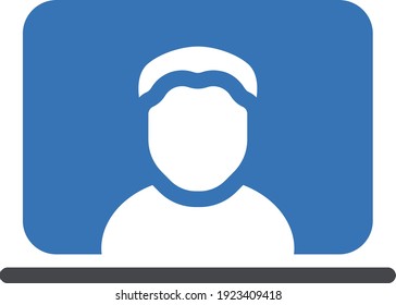profile vector glyph colour icon