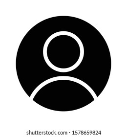 profile vector glyph flat icon 