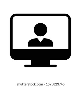 profile vector glyph flat icon 