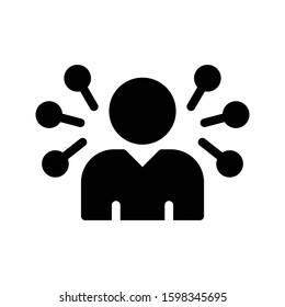 profile vector glyph flat icon 