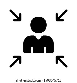 profile vector glyph flat icon 