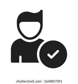 profile vector glyph flat icon 