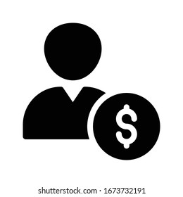 profile vector glyph flat icon 