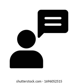 profile vector glyph flat icon 