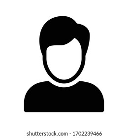 icono plano de glifo vector de perfil 