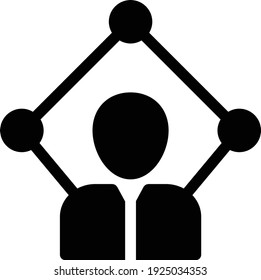 profile vector glyph flat icon