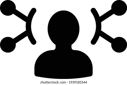 profile vector glyph flat icon