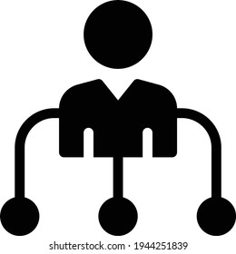icono plano de glifo vector de perfil