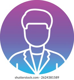 Ícone do vetor de perfil. Pode ser usado para impressão, aplicativos móveis e da Web.