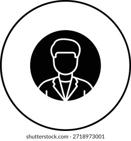 Profil-Vektorsymbol. Kann für Druck-, Mobil- und Web-Anwendungen verwendet werden.