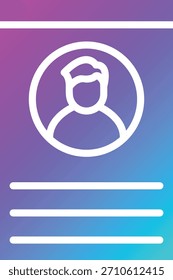 Ilustración de diseño de icono de Vector de Perfil