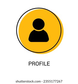 Profile vector. Profile icon illustration on white background. Stock vector.