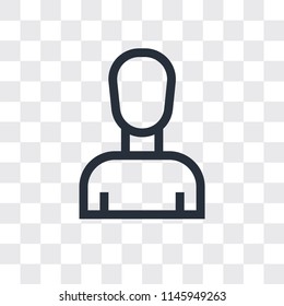 Profile vector icon isolated on transparent background, Profile logo concept