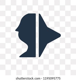 Profile vector icon isolated on transparent background, Profile transparency concept can be used web and mobile