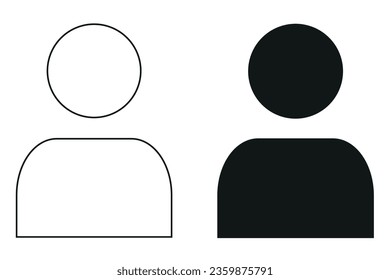 Profile vector icon. isolated on white background.