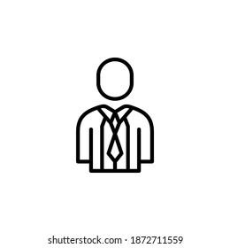 profile vector icon line style. Perfect for website, application, commerce, presentation, logo and more. simple, thin and modern outline icon