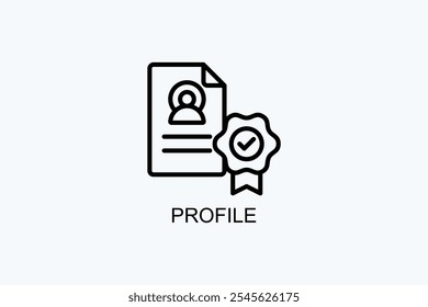 Profile Vector Icon Or Logo Illustration