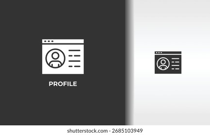 Profile Vector, Icon Or Logo Sign Isolated Symbol Illustration