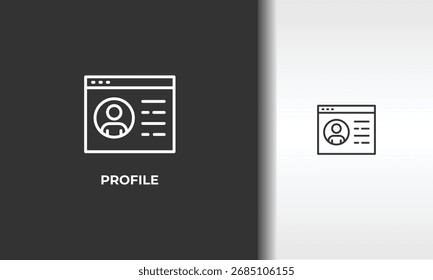Profile Vector, Icon Or Logo Sign Isolated Symbol Illustration