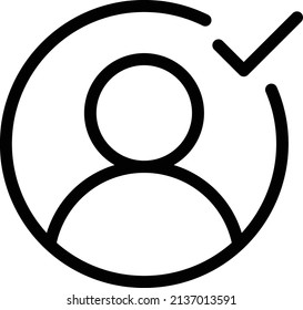 ilustración de vector de perfil en un fondo transparente. Símbolos de calidad premium. Icono vectorial de trazo para el concepto y diseño gráfico.