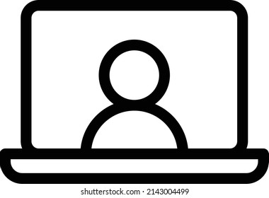 ilustración de vector de perfil en un fondo transparente.Símbolos de calidad premium.Icono de vector de trazo para el diseño de concepto y gráfico.