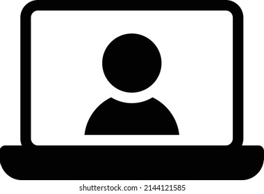 ilustración de vector de perfil en un fondo transparente.Símbolos de calidad premium.Icono de vector glifos para diseño de concepto y gráfico.