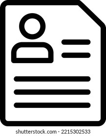 ilustración de vector de perfil en un fondo transparente. Símbolos de calidad superior. Iconos vectoriales de línea delgada para el diseño de conceptos y gráficos.