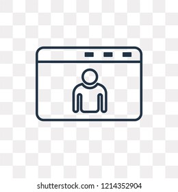 Profile vector outline icon isolated on transparent background, high quality linear Profile transparency concept can be used web and mobile