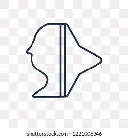 Profile vector outline icon isolated on transparent background, high quality linear Profile transparency concept can be used web and mobile