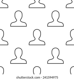 profile, vector seamless pattern, Editable can be used for web page backgrounds, pattern fills  