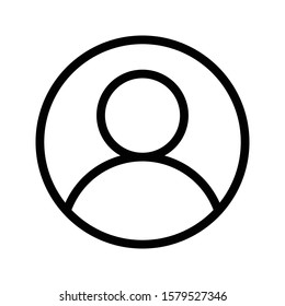 profile vector thin line icon 