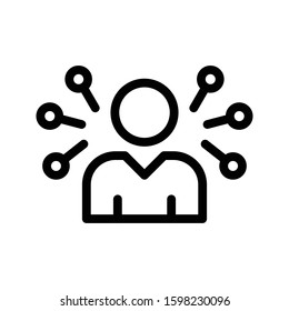 profile vector thin line icon 