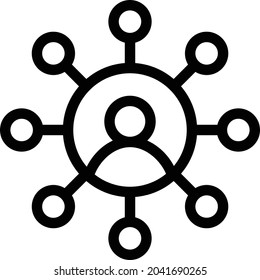 profile vector thin line icon