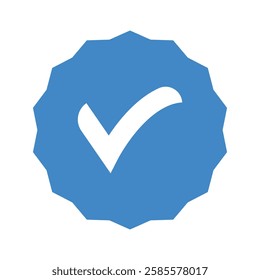 Profile Verified badge, Check and Social media account verification, accept, approved Verified badge icon set. vector illustration.