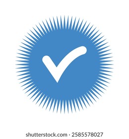 Profile Verified badge, Check and Social media account verification, accept, approved Verified badge icon set. vector illustration.