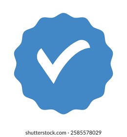 Profile Verified badge, Check and Social media account verification, accept, approved Verified badge icon set. vector illustration.