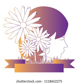 Profile of a woman design