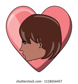 Profile of a woman design