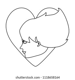Profile of a woman design