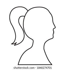 profile woman figure line style icon vector illustration design