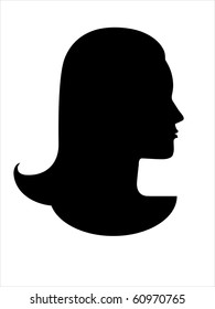 Profile of women. Vector.