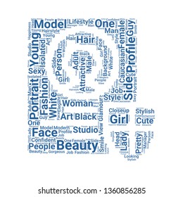 profile word cloud. tag cloud about profile.