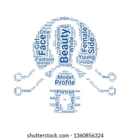 profile word cloud. tag cloud about profile.