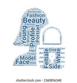 profile word cloud. tag cloud about profile.