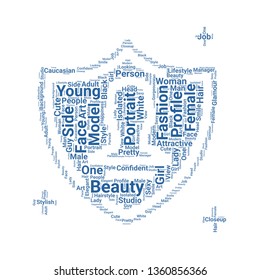 profile word cloud. tag cloud about profile.