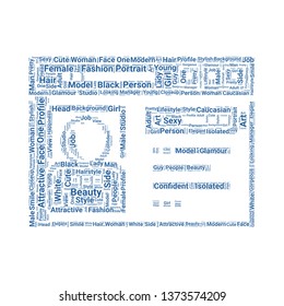 profile word cloud. tag cloud about profile