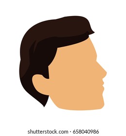 profile young man head icon